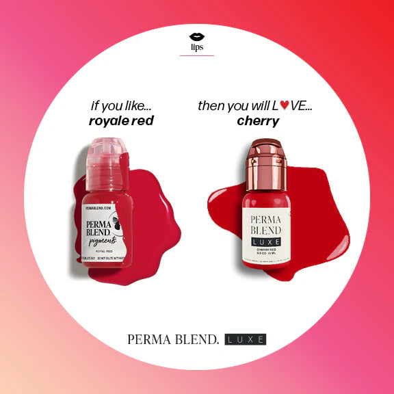 Lip Pigment - Perma Blend LUXE Lip Pigment Cherry Red 15ml | Lip Blush Pigment, Lip Tattoo Ink, SPMU Lip Color, Semi Permanent Makeup Lip Shade