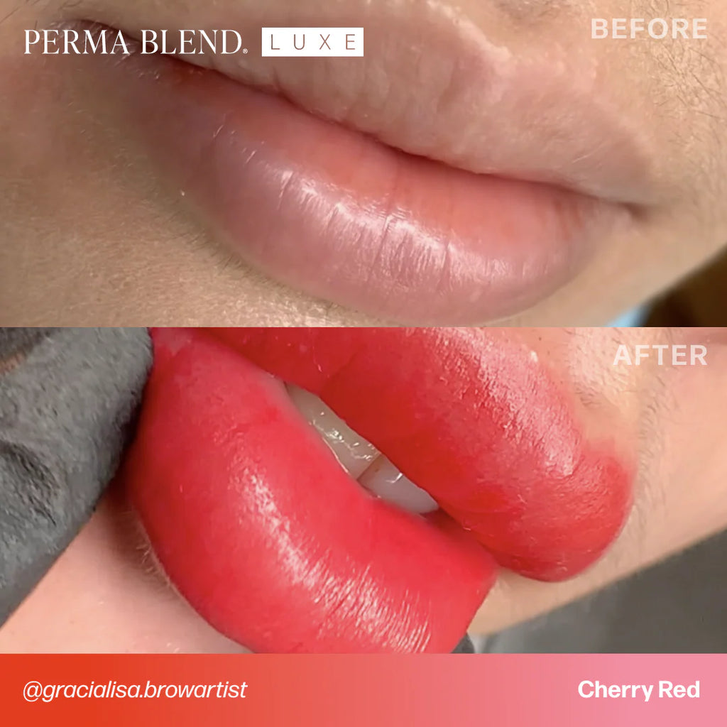 Lip Pigment - Perma Blend LUXE Lip Pigment Cherry Red 15ml | Lip Blush Pigment, Lip Tattoo Ink, SPMU Lip Color, Semi Permanent Makeup Lip Shade