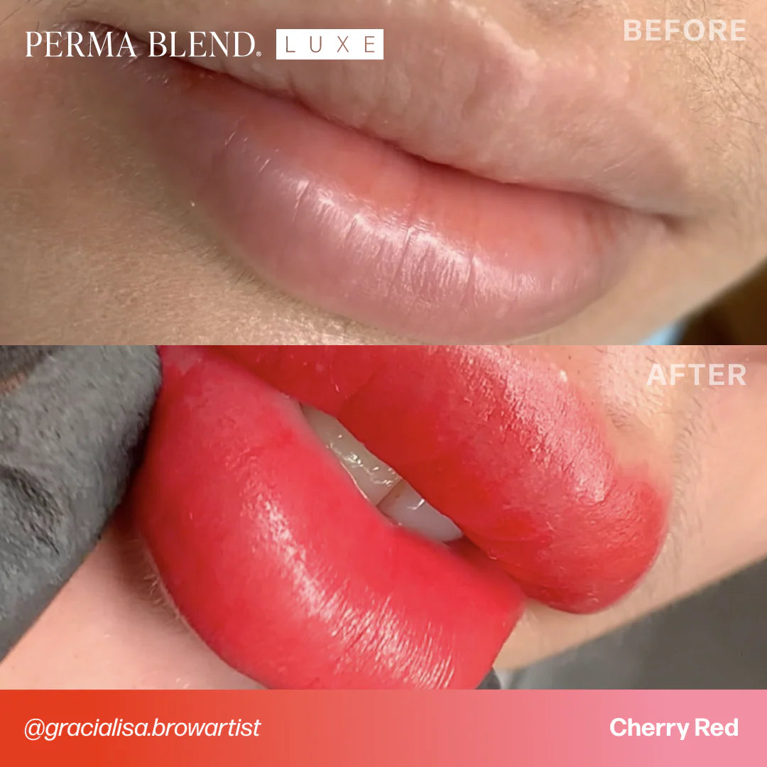 Lip Pigment - Perma Blend LUXE Lip Pigment Cherry Red 15ml | Lip Blush Pigment, Lip Tattoo Ink, SPMU Lip Color, Semi Permanent Makeup Lip Shade