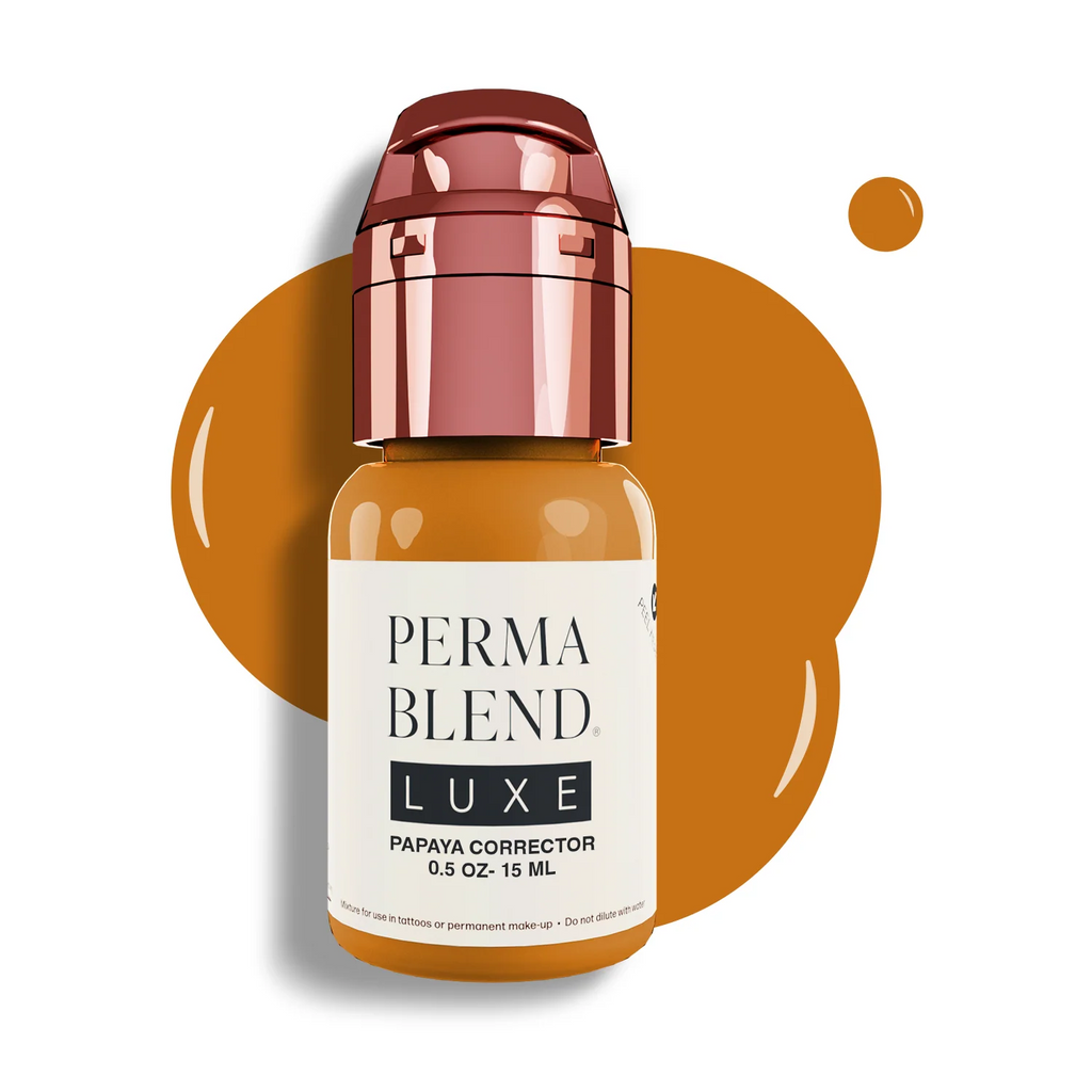 Pigment Corrector – Perma Blend LUXE Papaya Corrector | PMU Brow Color Corrector for Microblading & Ombre Brows | Eyebrow Neutralization Pigment for Professional Tattoo Correction