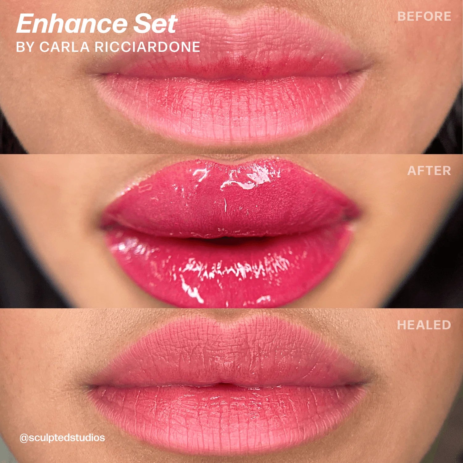 Lip Pigment Set – Perma Blend LUXE Enhance Set 8x15ml by Sculpted (Carla Ricciardone Enhance) | Lip Blush Pigment Set, Lip Tattoo Ink, SPMU Lip Color, Semi Permanent Makeup Lip Shades
