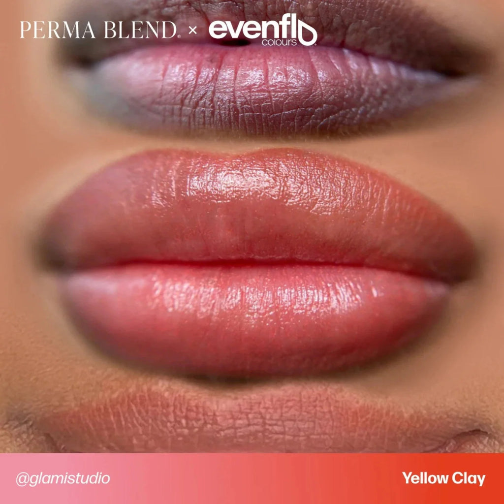 Lip Pigment – Evenflo Lip Shade Yellow Clay 15ml | Professional PMU Lip Blush Pigment for Lip Neutralization, Lip Correction, Lip Tattoo & Semi Permanent Makeup Ink