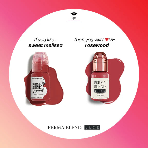 Lip Pigment - Perma Blend LUXE Lip Pigment Rosewood 15ml | Lip Blush Pigment, Lip Tattoo Ink, SPMU Lip Color, Semi Permanent Makeup Lip Shade