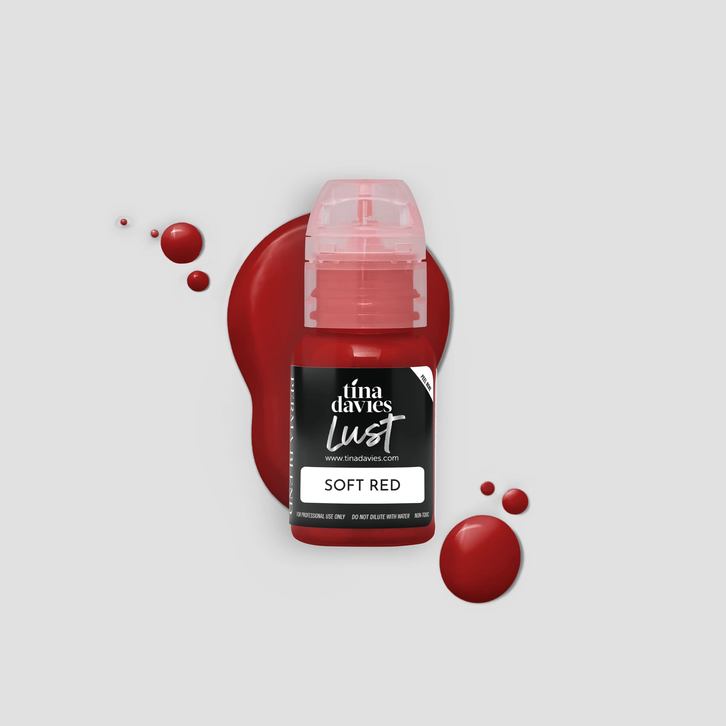 Lip Pigments - Lust Lip Pigments Soft Red 15ml – Tina Davies x Perma Blend | Warm Orange-Red PMU Lip Blush Pigment for Lip Neutralization & Lip Tattoo Ink