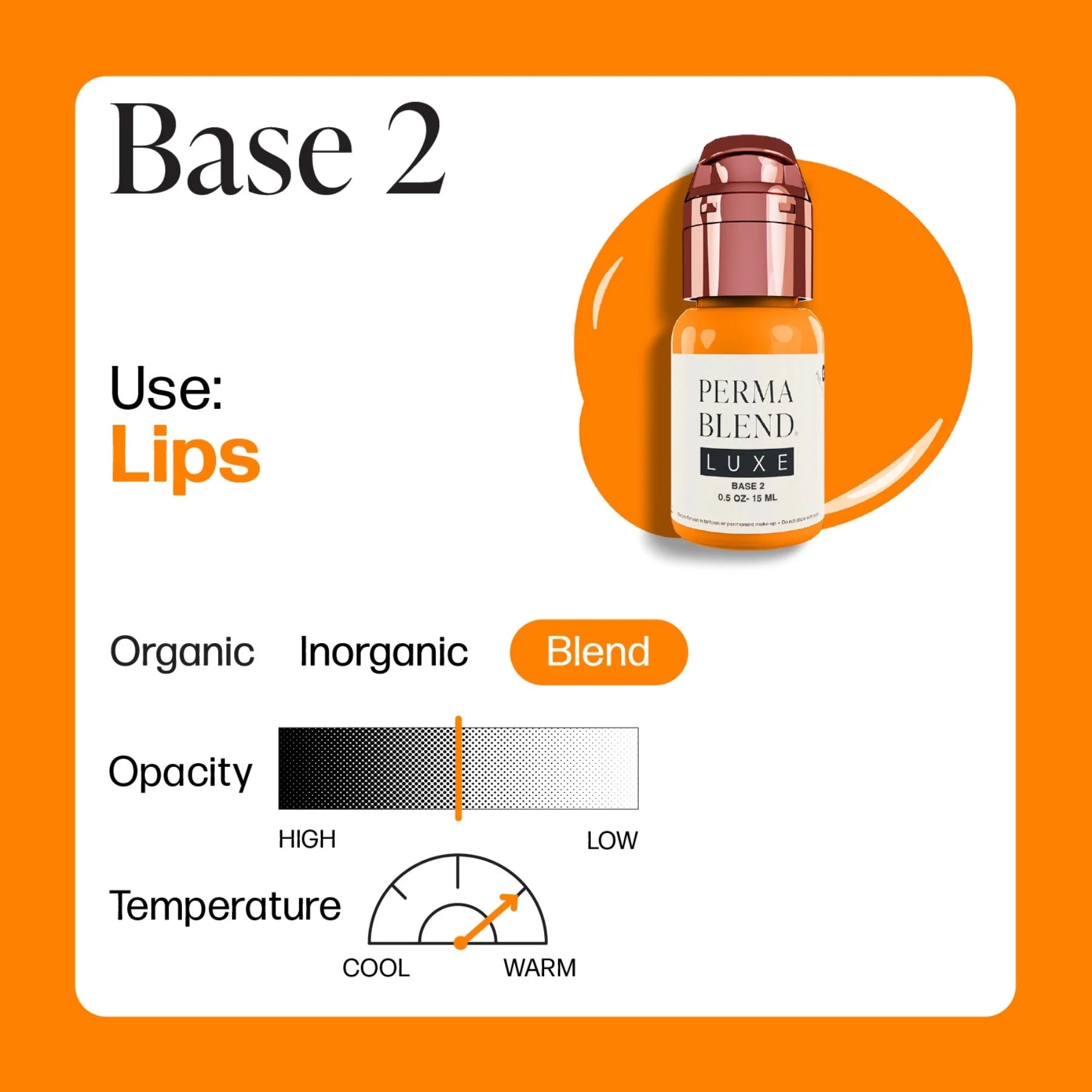 Lip Pigment - Perma Blend LUXE Embody Base 2 15ml by Carla Ricciardone | Lip Shades Collection | PMU Lip Blush & Neutral Base Lip Color