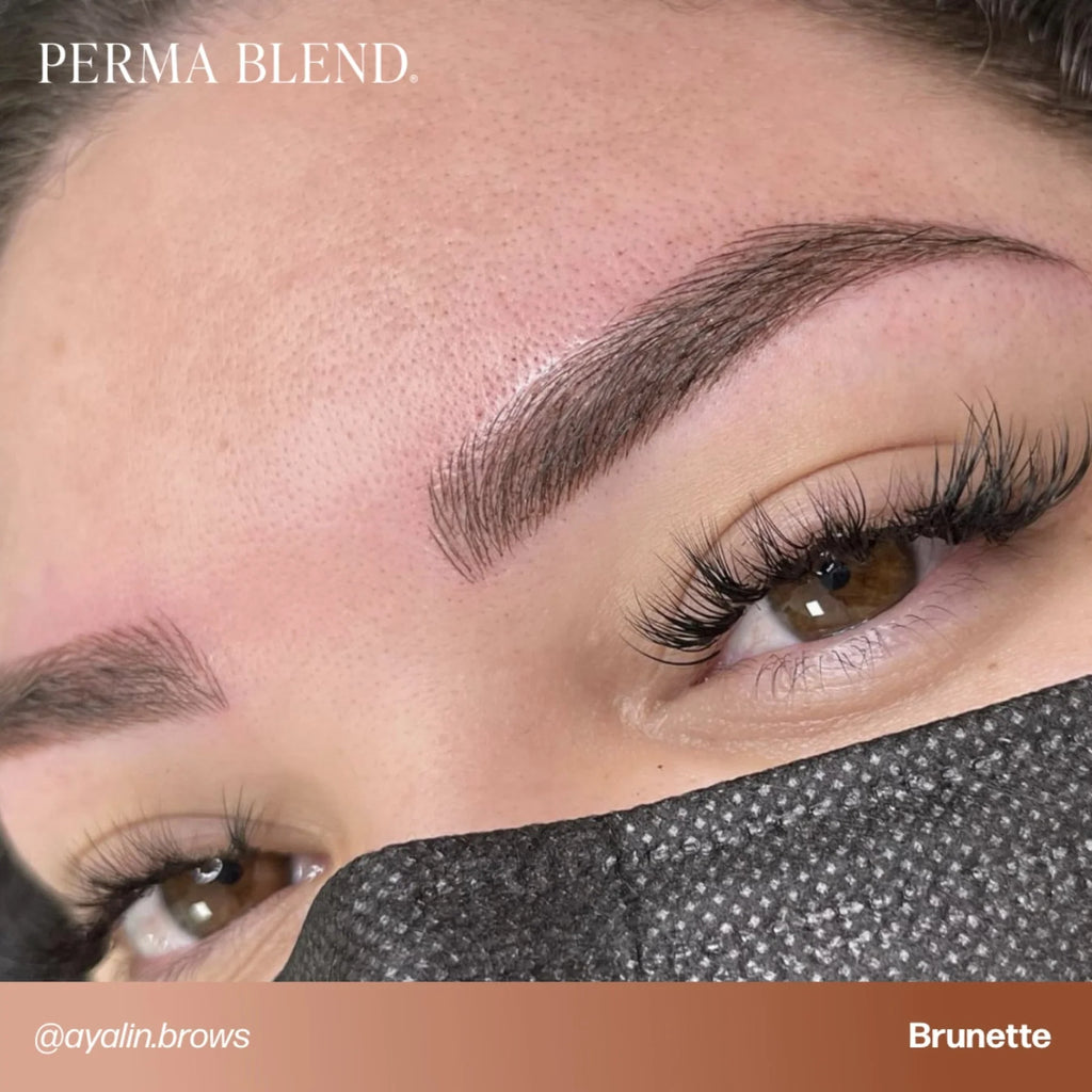 صبغة حواجب - Brunette 15مل تينا ديفيس آي لوف إنك | حبر وشم تجميلي دائم للحواجب لتقنية المايكروبليدنج وحواجب الأومبري وحواجب البودرة | صبغة احترافية بنية باردة