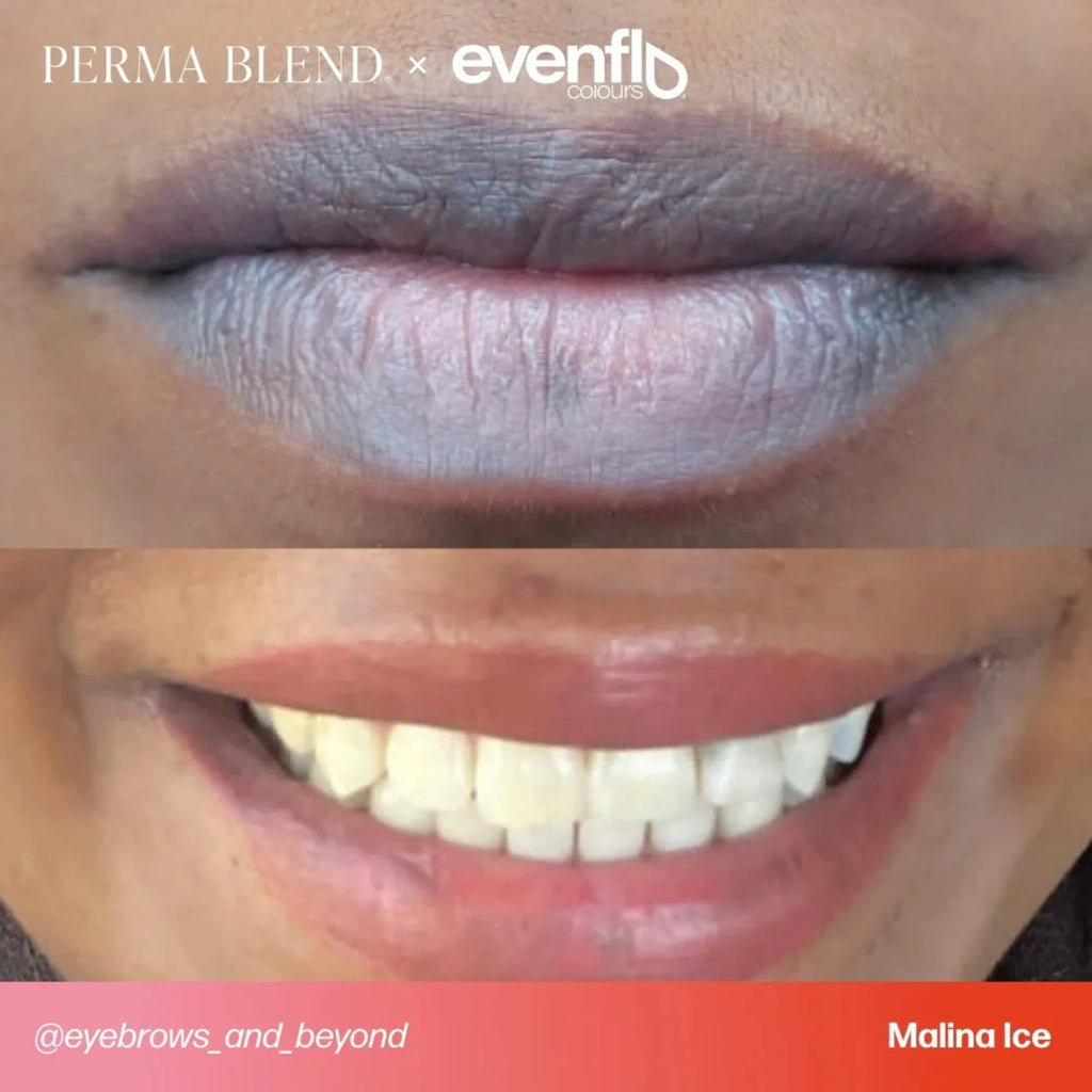 Lip Pigment – Evenflo Lip Shade Malina Ice 15ml | Professional PMU Lip Blush Pigment for Lip Neutralization, Lip Correction, Lip Tattoo & Semi Permanent Makeup Ink