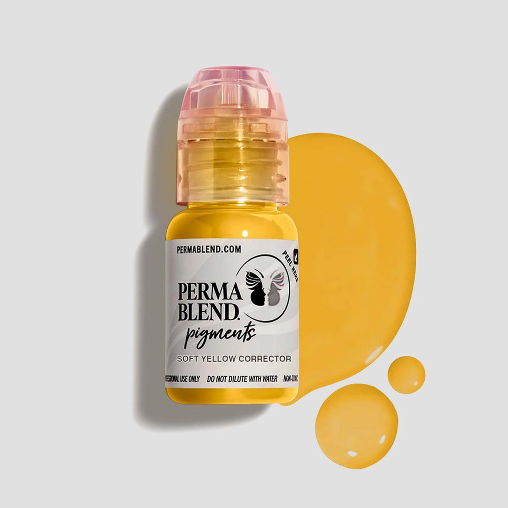 Pigment Corrector –  Soft yellow Corrector 15ml | Permanent Makeup SPMU Pigment Ink for Microblading, Ombré Brows & Powder Brows, Lip Pigments | Light Orange-Based Corrector Professional Pigment