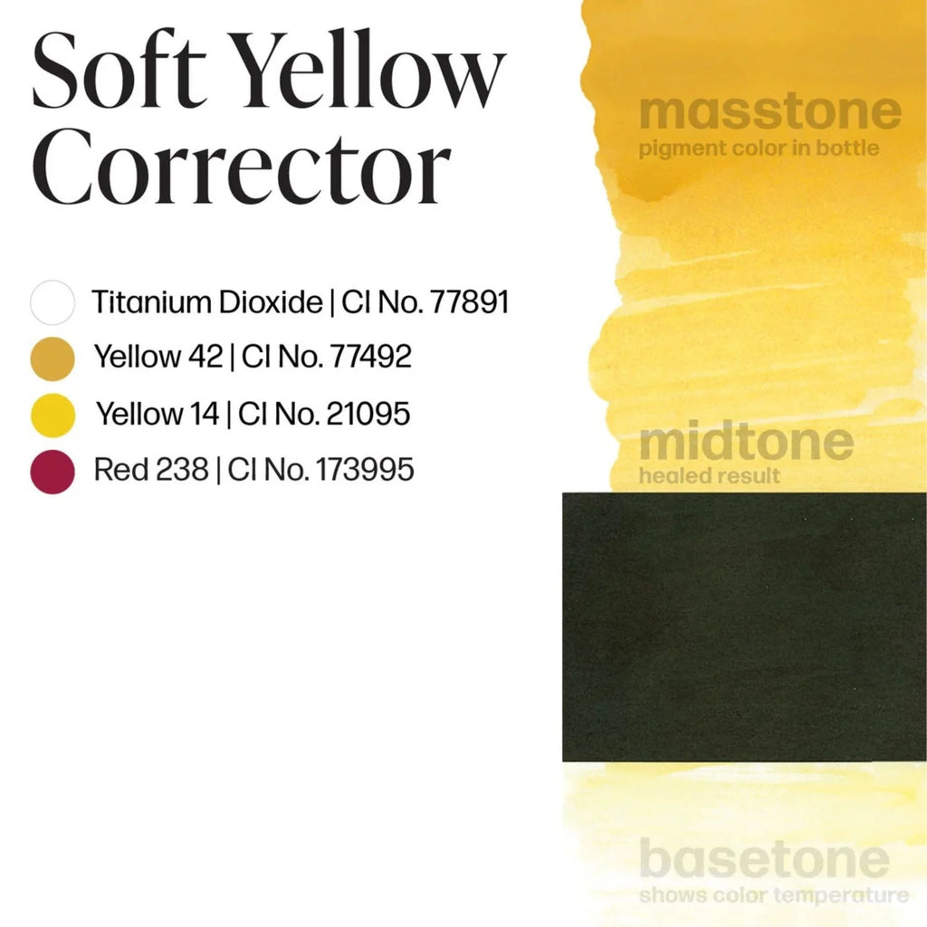 Pigment Corrector –  Soft yellow Corrector 15ml | Permanent Makeup SPMU Pigment Ink for Microblading, Ombré Brows & Powder Brows, Lip Pigments | Light Orange-Based Corrector Professional Pigment