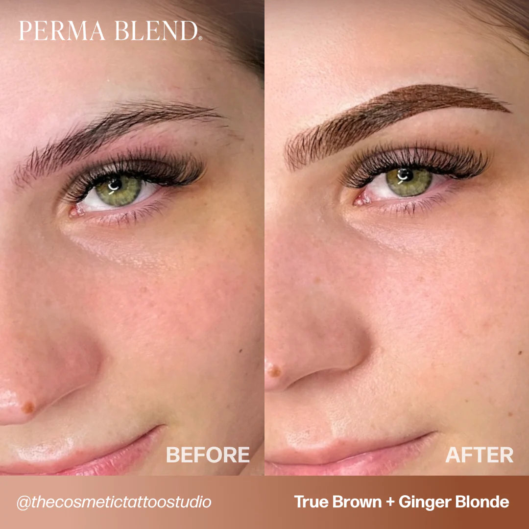 Eyebrow Pigment Set – Perma Blend Sun-Kissed Palette 8x15ml | Permanent Makeup SPMU Eyebrow Ink for Microblading, Ombré Brows & Powder Brows | Cool Brown Professional Pigment Set