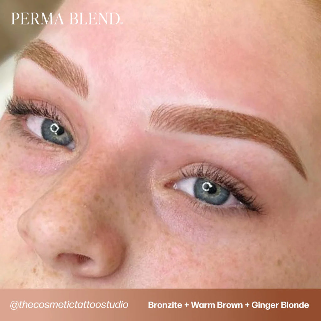 Eyebrow Pigment Set – Perma Blend Sun-Kissed Palette 8x15ml | Permanent Makeup SPMU Eyebrow Ink for Microblading, Ombré Brows & Powder Brows | Cool Brown Professional Pigment Set