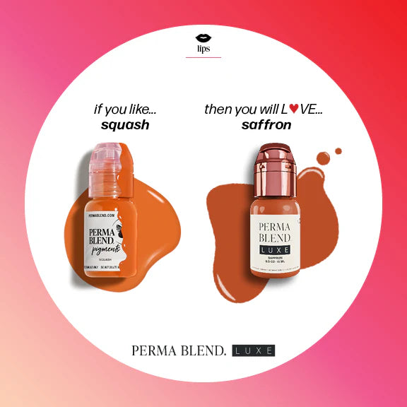 Lip Pigment – Perma Blend LUXE Lip Pigment Saffron 15ml | Lip Blush Pigment, Lip Tattoo Ink, SPMU Lip Color, Semi Permanent Makeup Lip Shade