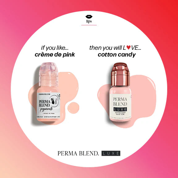 Lip Pigment – Perma Blend LUXE Lip Pigment Cotton Candy 15ml | Lip Blush Pigment, Lip Tattoo Ink, SPMU Lip Color, Semi Permanent Makeup Lip Shade