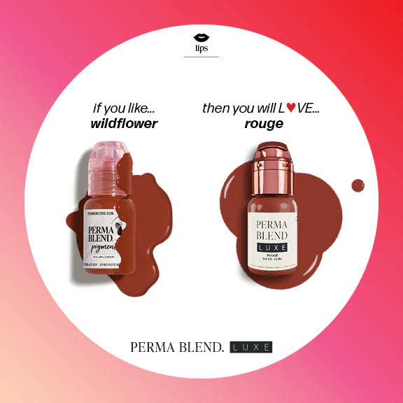 Lip Pigment – Perma Blend LUXE Lip Pigment Rouge 15ml | Lip Blush Pigment, Lip Tattoo Ink, SPMU Lip Color, Semi Permanent Makeup Lip Shade