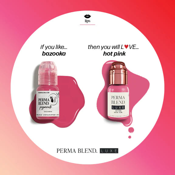 Lip Pigment – Perma Blend LUXE Lip Pigment Hot Pink 15ml | Lip Blush Pigment, Lip Tattoo Ink, SPMU Lip Color, Semi Permanent Makeup Lip Shade