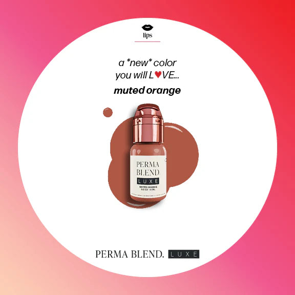 Lip Pigment – Perma Blend Luxe Lip Pigment – Muted Orange 15ml | Professional PMU Lip Colour Pigment for Lip Blush, Neutralization & Permanent Makeup Lip Tattooing
