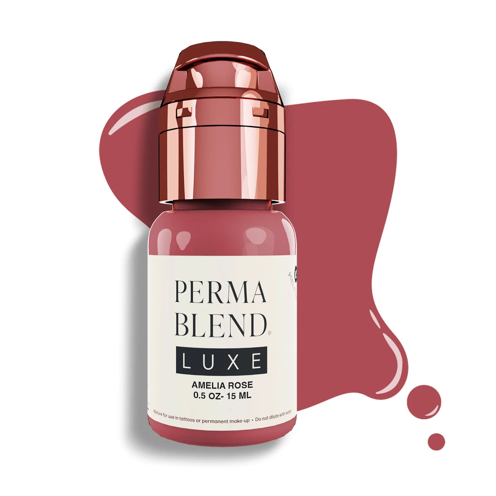 Lip Pigment – Perma Blend LUXE Amelia Rose 15ml | PMU Lip Blush Pigment for Natural Rose Tone | Permanent Lip Color