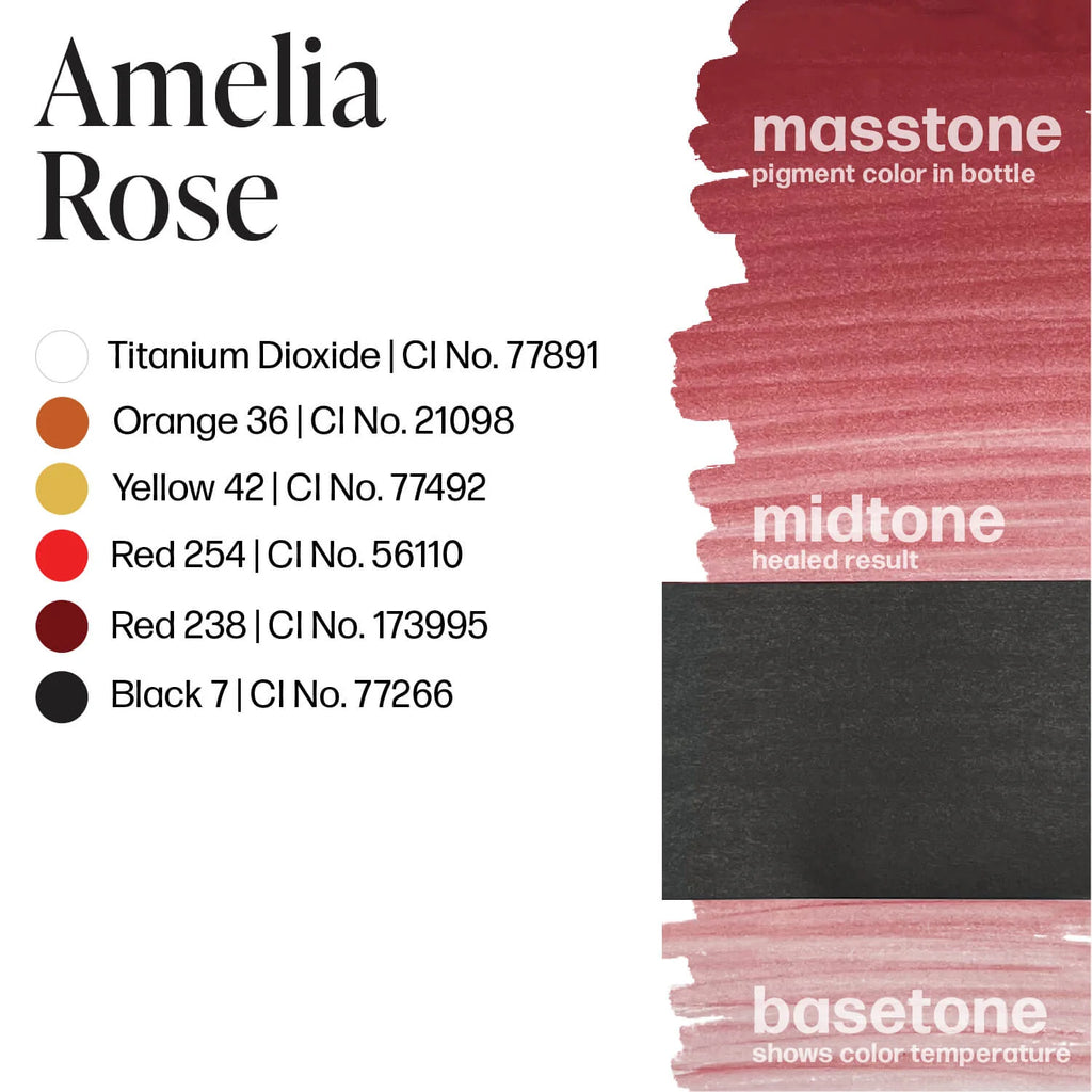 Lip Pigment – Perma Blend LUXE Amelia Rose 15ml | PMU Lip Blush Pigment for Natural Rose Tone | Permanent Lip Color