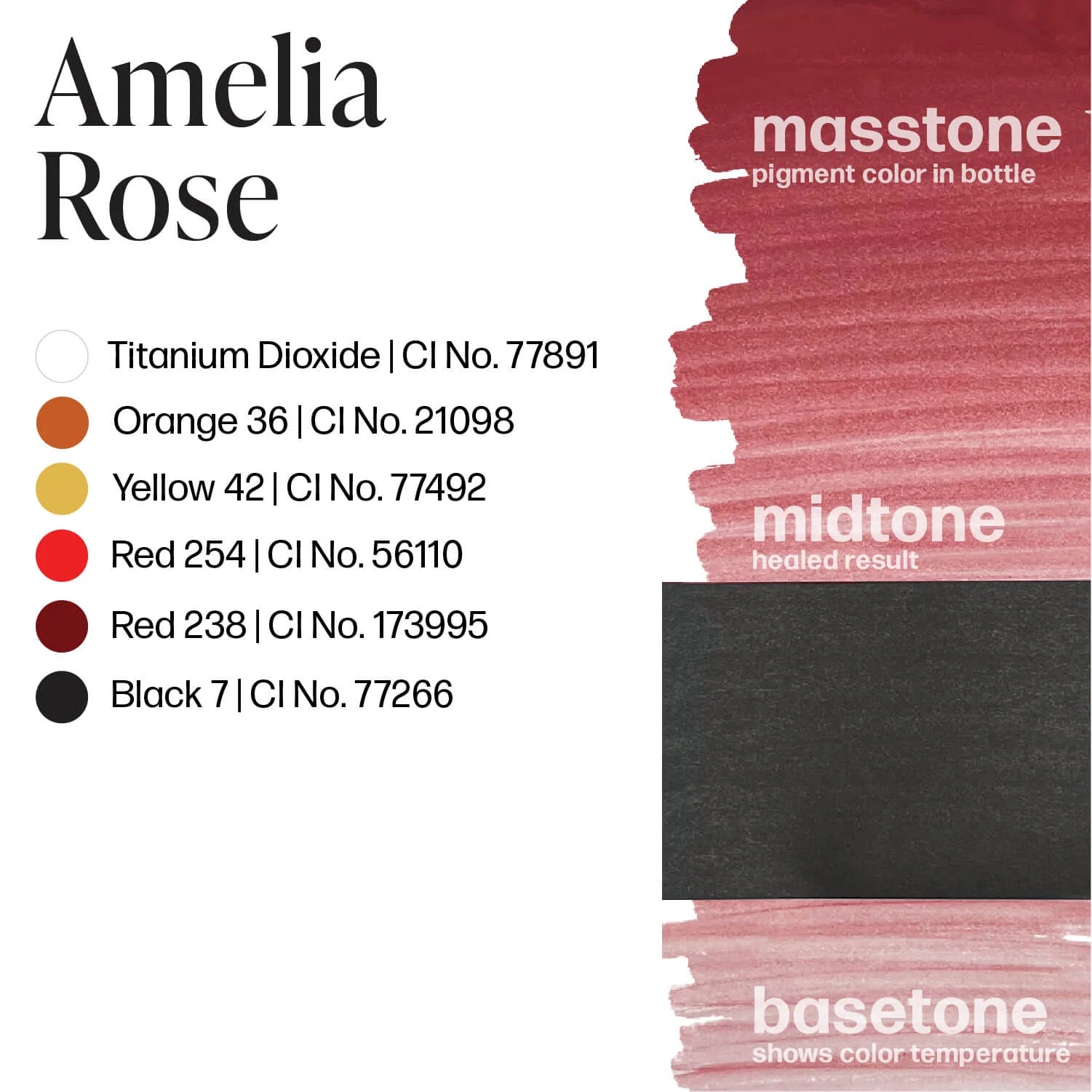 Lip Pigment – Perma Blend LUXE Amelia Rose 15ml | PMU Lip Blush Pigment for Natural Rose Tone | Permanent Lip Color