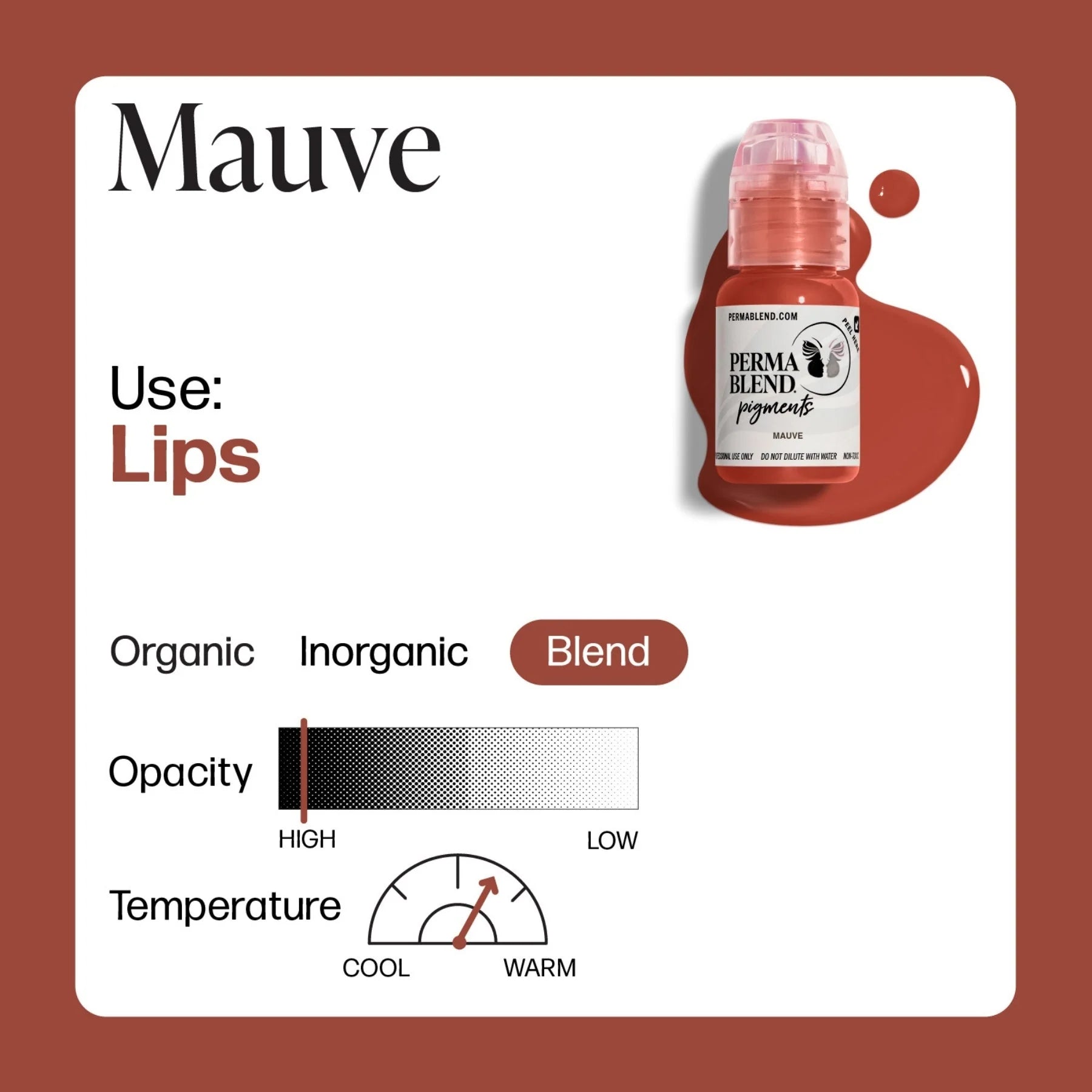 Lip Pigments – Perma Blend Lip Pigment Mauve 15ml | Perma Blend Professional PMU Lip Blush Pigment for Lip Neutralization, Lip Correction, Lip Tattoo & Semi Permanent Makeup Ink