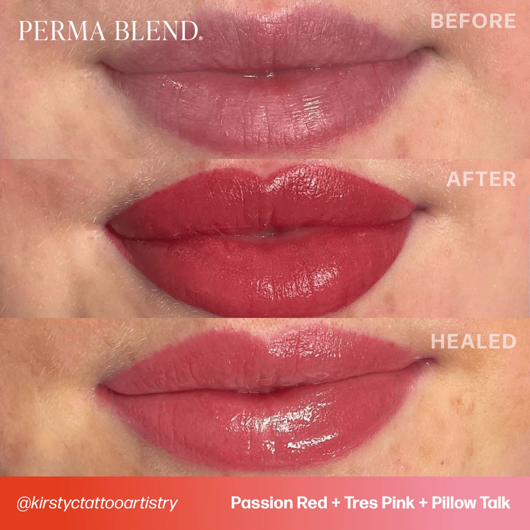 Lip Pigment – Perma Blend Passion Red 15ml | Professional PMU Lip Blush Pigment for Lip Tattoo, Lip Neutralization, Lip Correction, Semi Permanent Makeup Ink & Cosmetic Tattoo