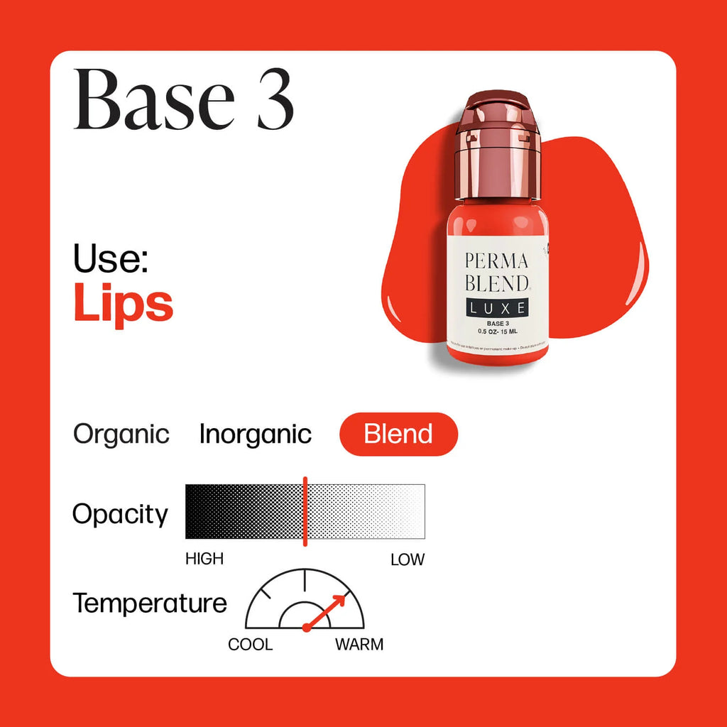 Lip Pigment – Perma Blend LUXE Base 3 15ml | Embody by Carla Ricciardone Lip Shades Collection | PMU Lip Blush & Neutral Base Lip Color