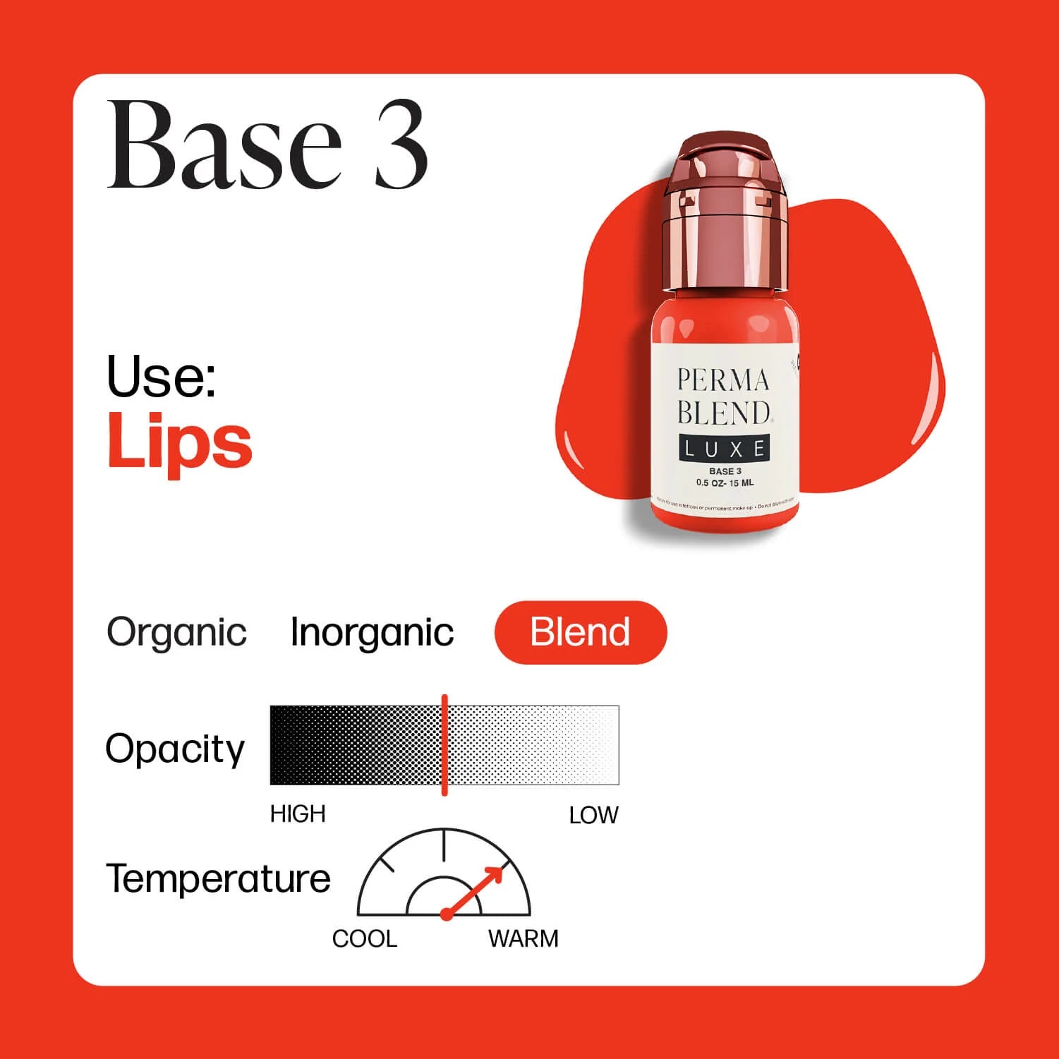 Lip Pigment – Perma Blend LUXE Base 3 15ml | Embody by Carla Ricciardone Lip Shades Collection | PMU Lip Blush & Neutral Base Lip Color