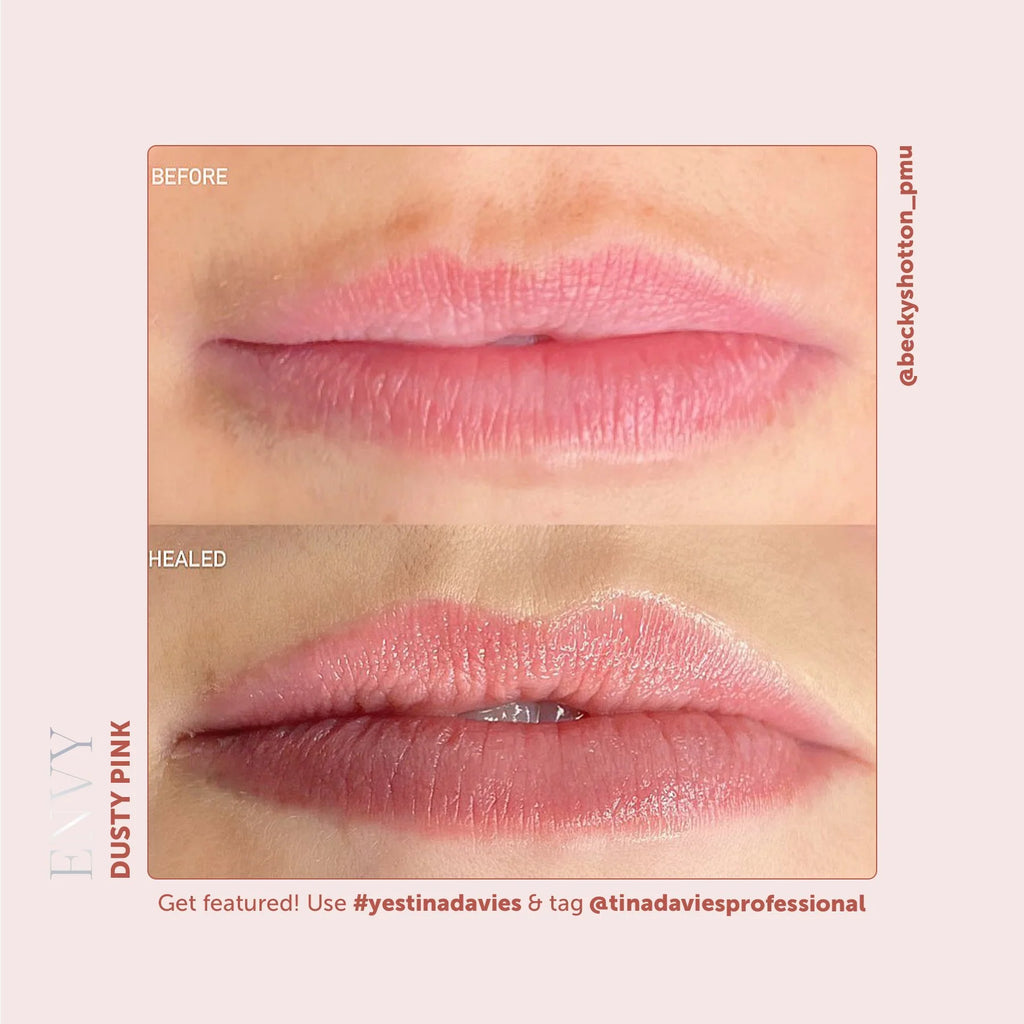 Lip Pigments – Envy Lip Pigments Dusty Pink 15ml | Tina Davies x Perma Blend Luxe Professional PMU Lip Blush Pigment for Lip Neutralization, Lip Correction & Lip Tattoo Ink
