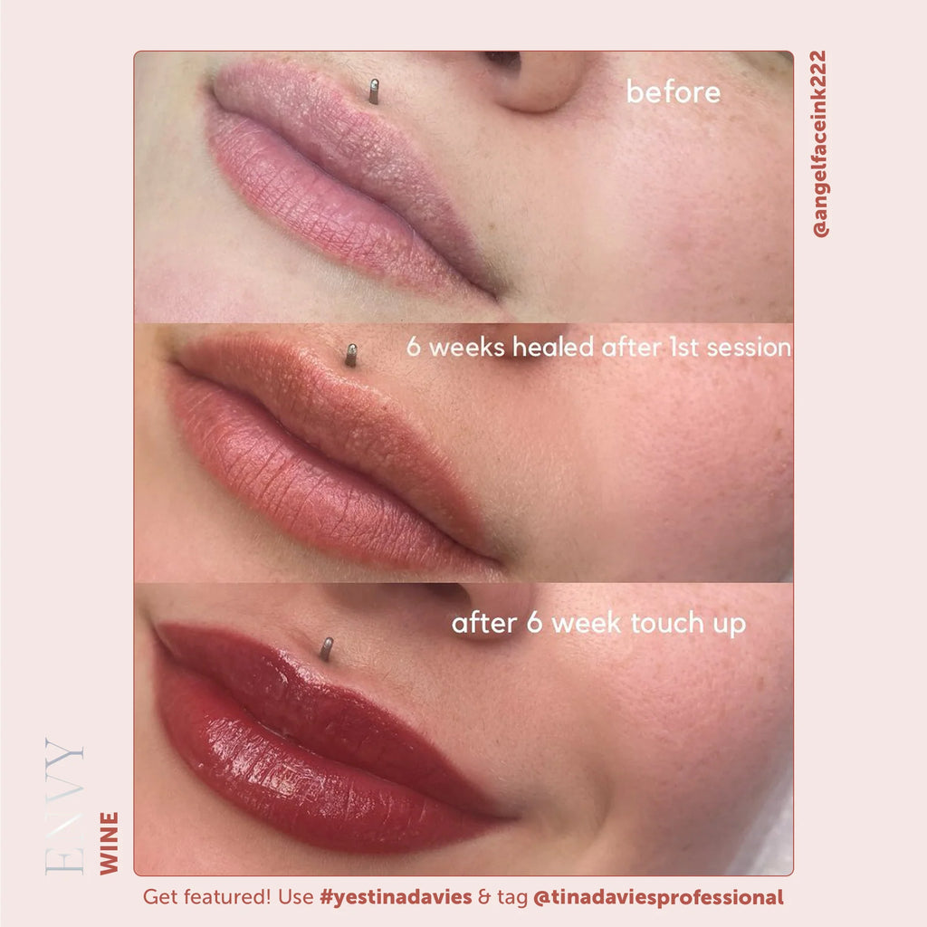 Lip Pigments – Envy Lip Pigments Wine 15ml | Tina Davies x Perma Blend Luxe Professional PMU Lip Blush Pigment for Lip Neutralization, Lip Correction & Lip Tattoo Ink