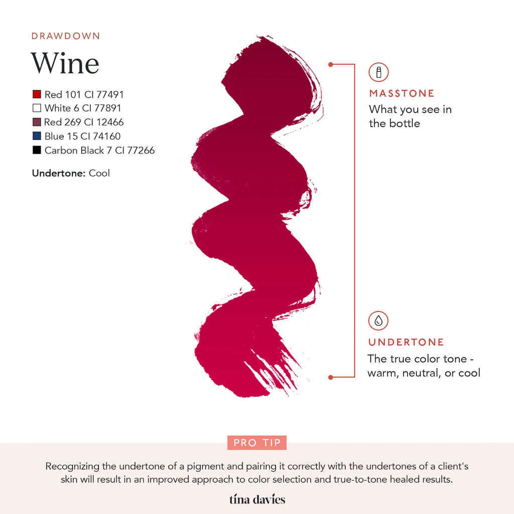 Lip Pigments – Envy Lip Pigments Wine 15ml | Tina Davies x Perma Blend Luxe Professional PMU Lip Blush Pigment for Lip Neutralization, Lip Correction & Lip Tattoo Ink