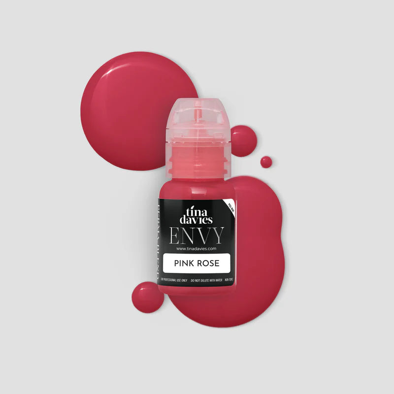 Lip Pigments – Envy Lip Pigments Pink Rose 15ml | Tina Davies x Perma Blend Luxe Professional PMU Lip Blush Pigment for Lip Neutralization, Lip Correction & Lip Tattoo Ink