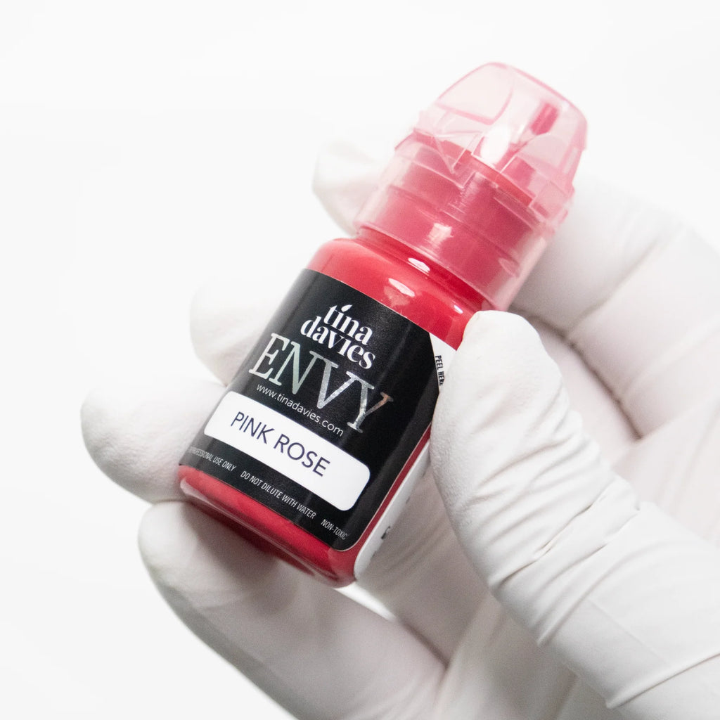 Lip Pigments – Envy Lip Pigments Pink Rose 15ml | Tina Davies x Perma Blend Luxe Professional PMU Lip Blush Pigment for Lip Neutralization, Lip Correction & Lip Tattoo Ink