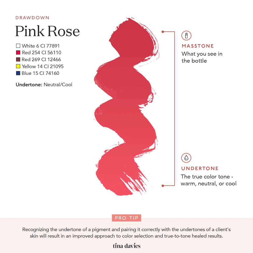 Lip Pigments – Envy Lip Pigments Pink Rose 15ml | Tina Davies x Perma Blend Luxe Professional PMU Lip Blush Pigment for Lip Neutralization, Lip Correction & Lip Tattoo Ink