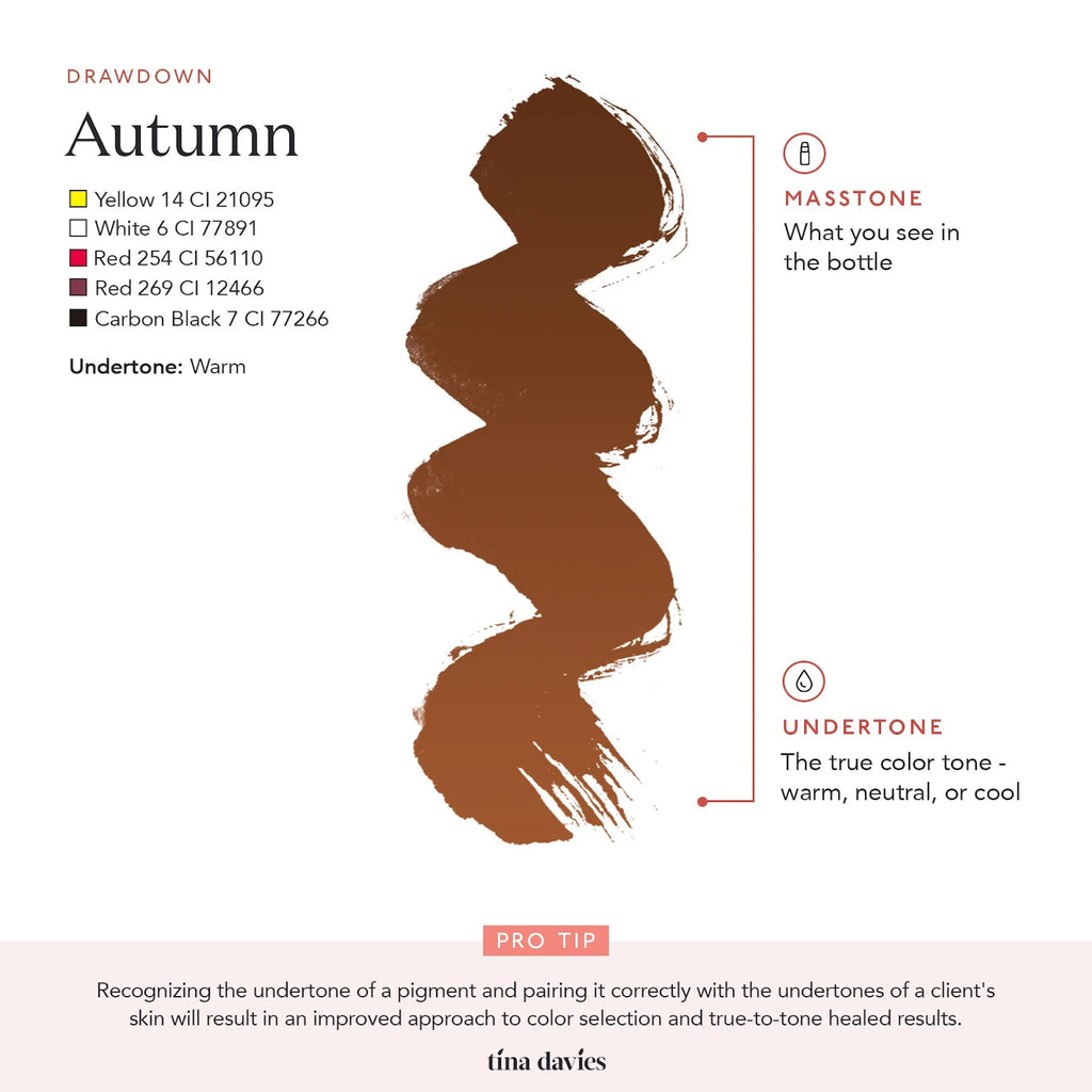 Eyebrow Pigment – Autumn 15ml Sunset Brow Pigments - Perma Blend | Permanent Makeup SPMU Eyebrow Ink for Microblading, Ombré Brows & Powder Brows | Professional Pigment
