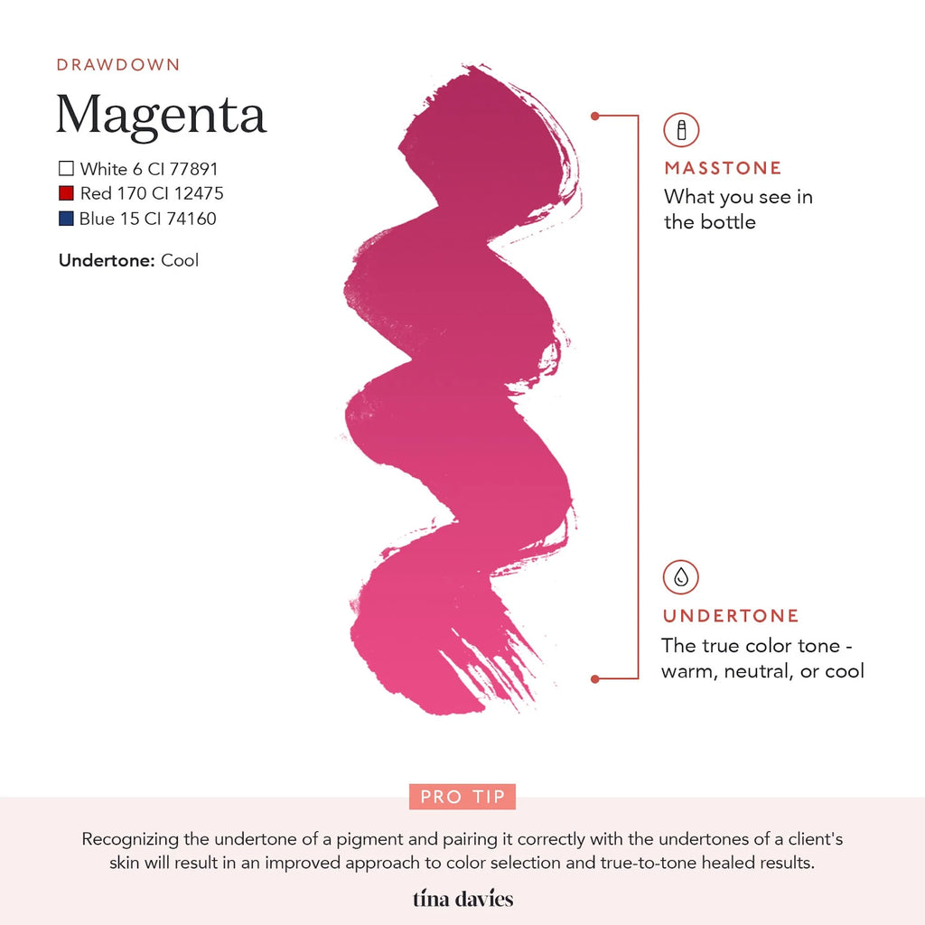Lip Pigments – Envy Lip Pigments Magenta 15ml | Tina Davies x Perma Blend Luxe Professional PMU Lip Blush Pigment for Lip Neutralization, Lip Correction & Lip Tattoo Ink